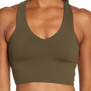 Alo Airbrush Real Bra Tank Dark Olive - Size M